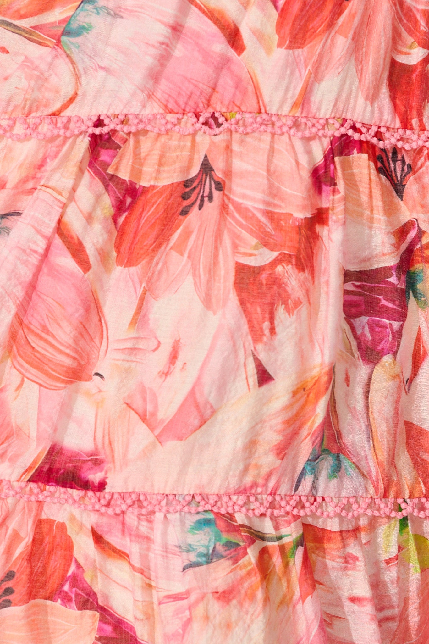 Camelia Dress in Pink Watercolour Print