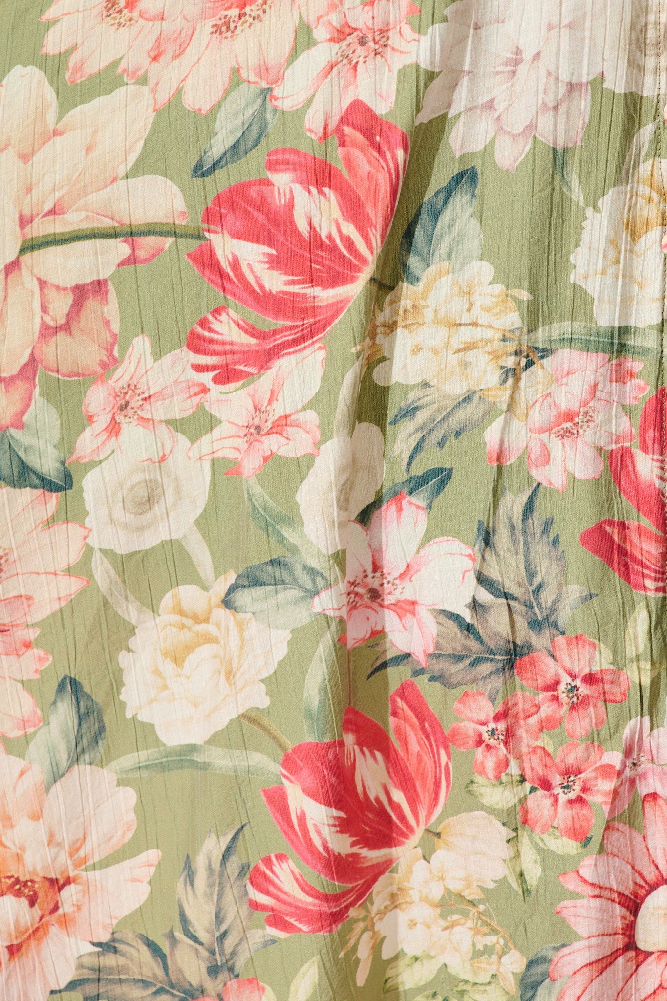 Botanical Romance Maxi Dress in Sage with Blush Floral