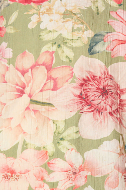 Orchard in Bloom Top in Sage with Blush Floral