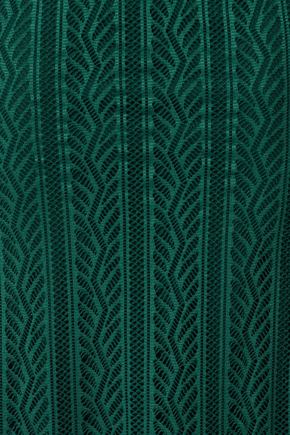 Quintessa Midi Dress in Emerald Lace