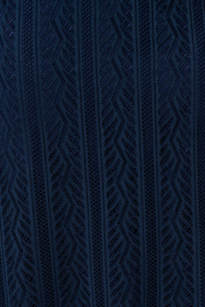 Quintessa Midi Dress in Navy Lace