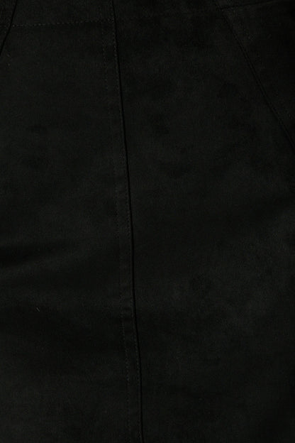 Arya Skirt in Black Suedette