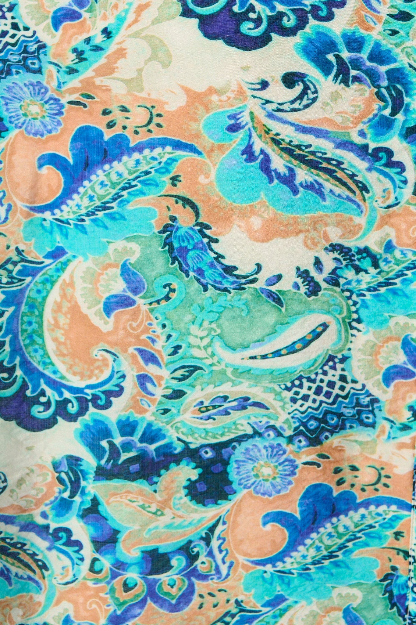 Lonnie Midi Dress in Green with Multi Print