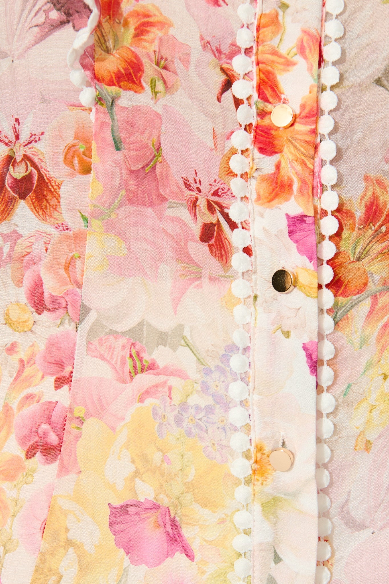 Soft Bloom Top in White with Multi Blush Floral