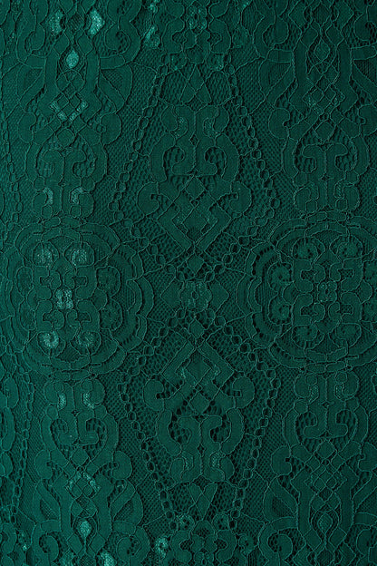 Valencia Lace Midi Dress in Emerald