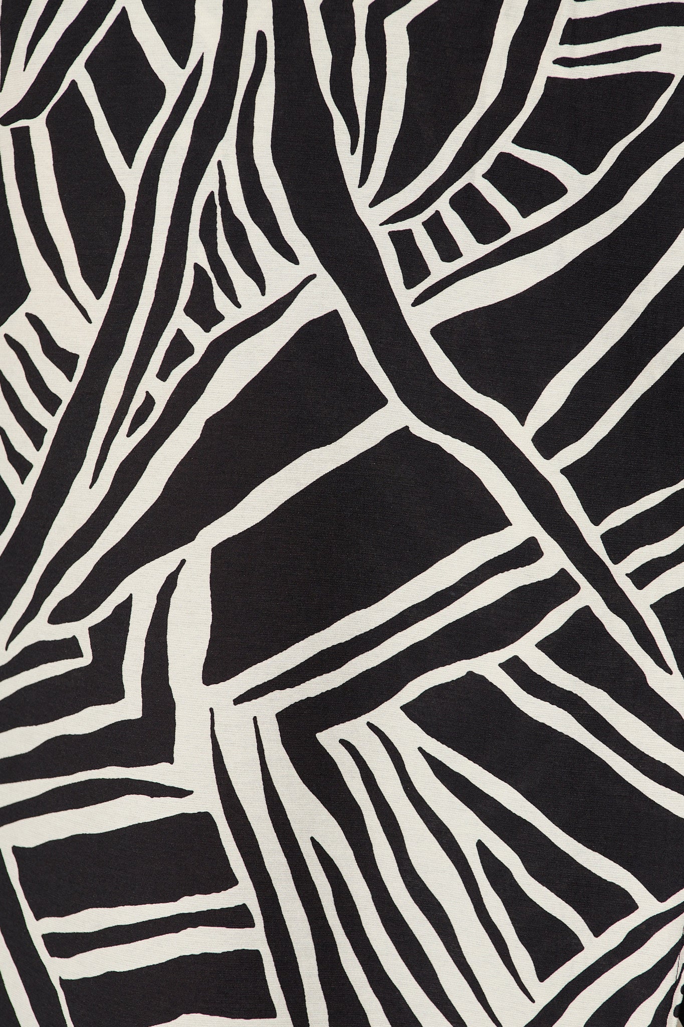 Helenia Midi Wrap Dress in Black and White Cotton Blend