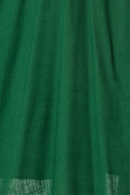 Solana Midi Dress in Emerald Linen Blend