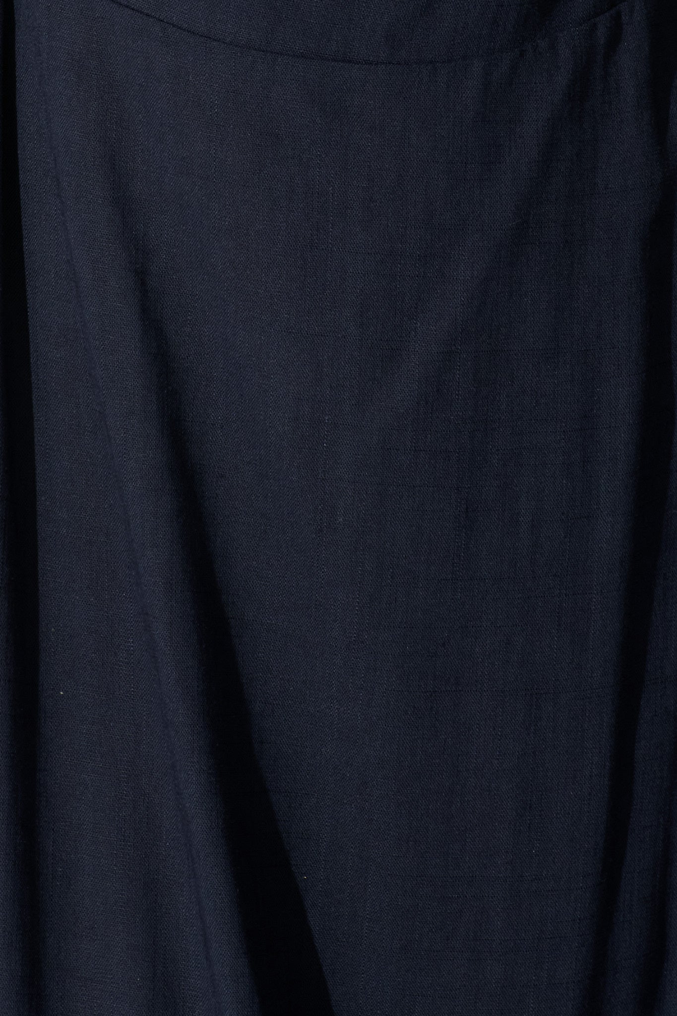 Solana Midi Dress in Navy Linen Blend