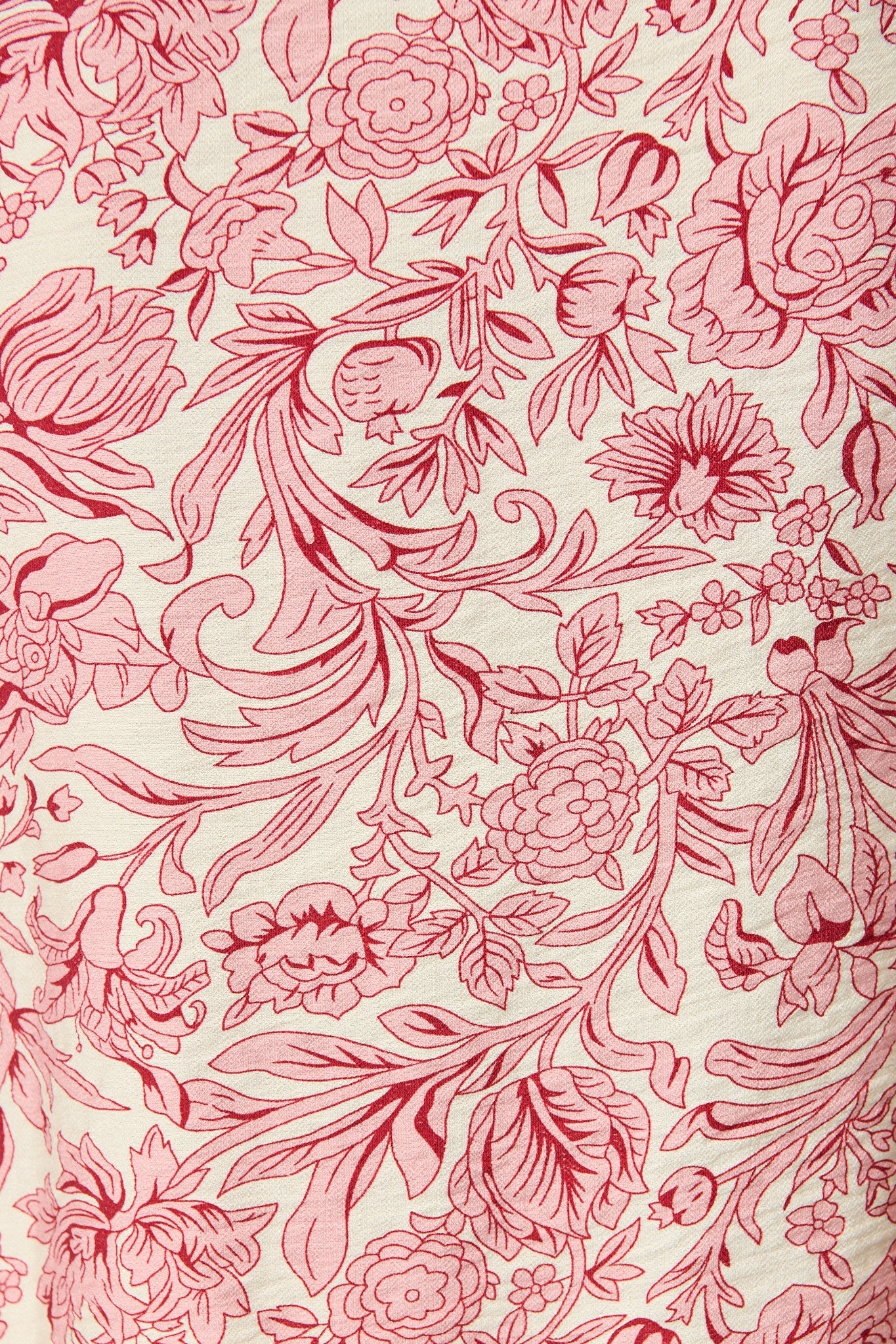 Azami Shirt in White with Pink Floral