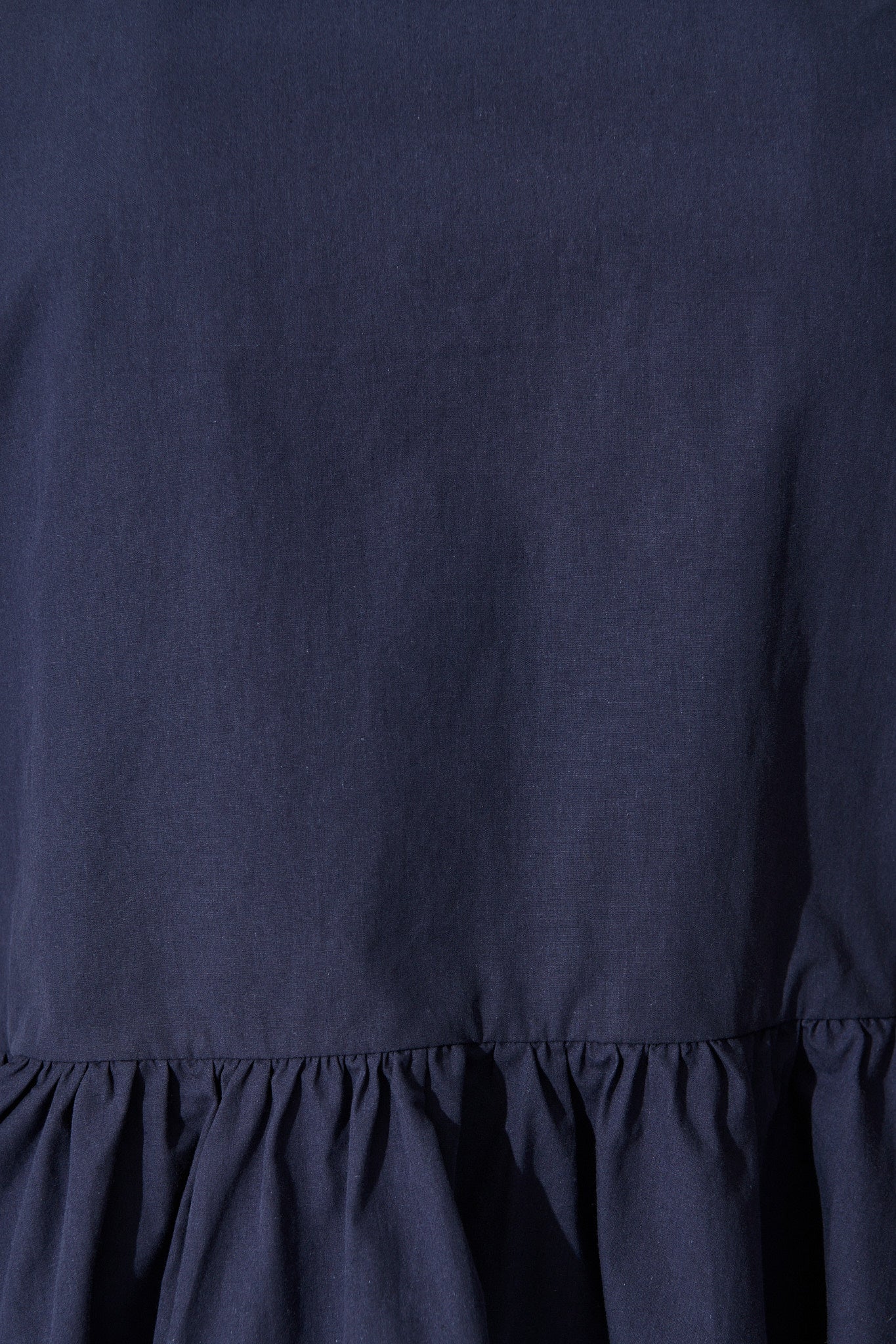 Faria Tie Front Top in Navy Cotton