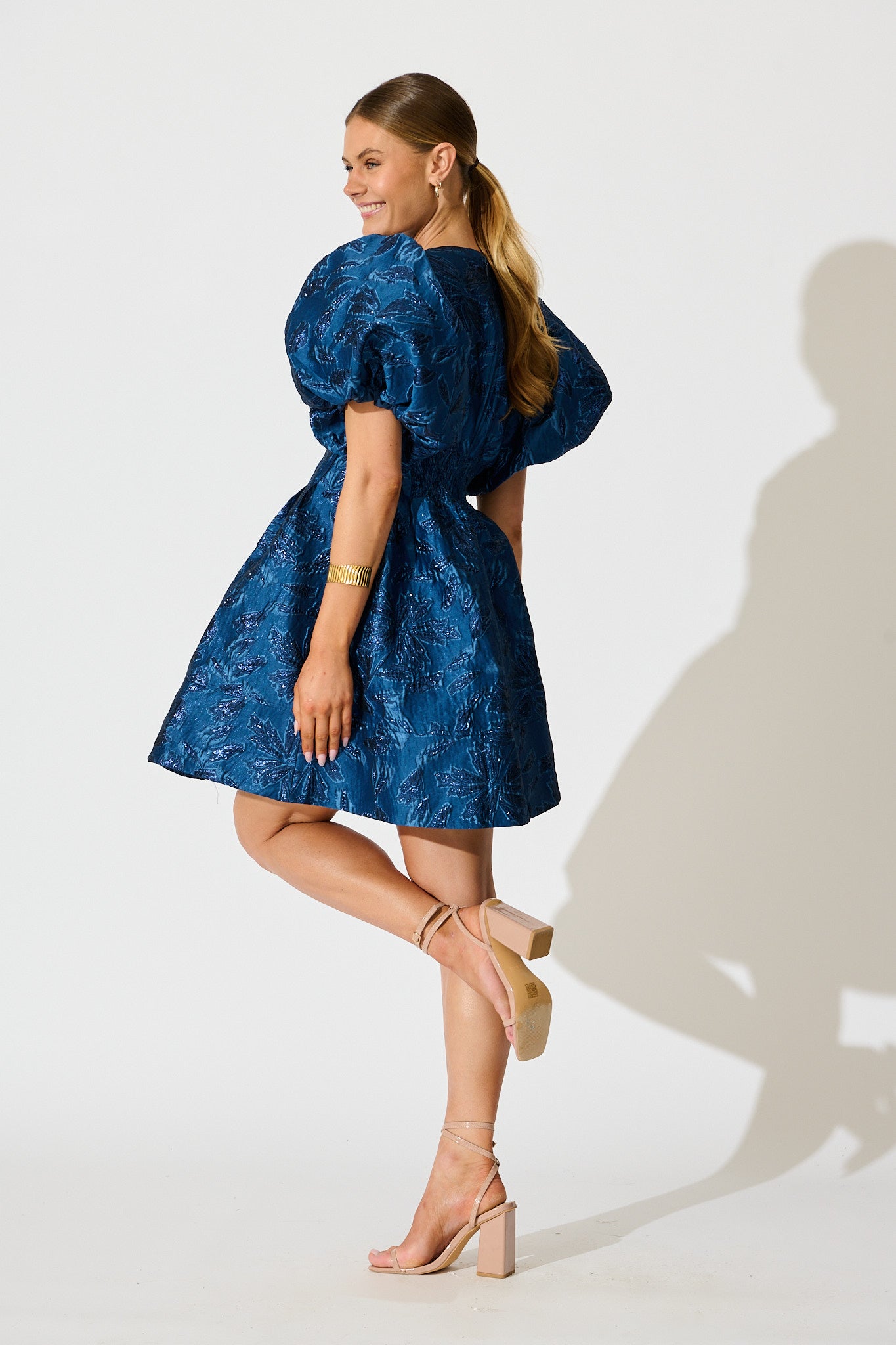 Paris Dreamer Dress in Navy Jacquard