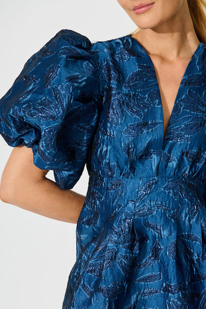 Paris Dreamer Dress in Navy Jacquard