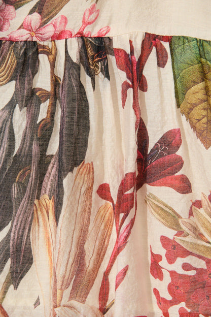 Blush Botanica Dress In Cream with Multi Floral