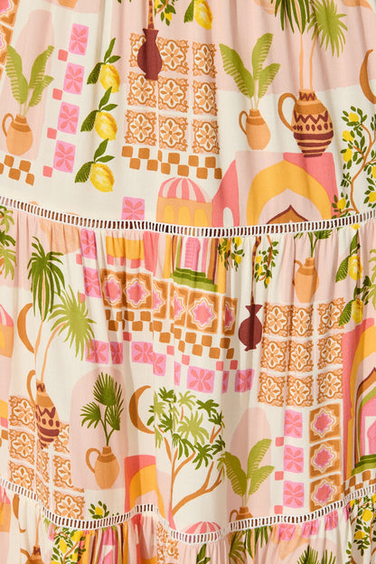 Ariza Maxi Skirt in Multi Print