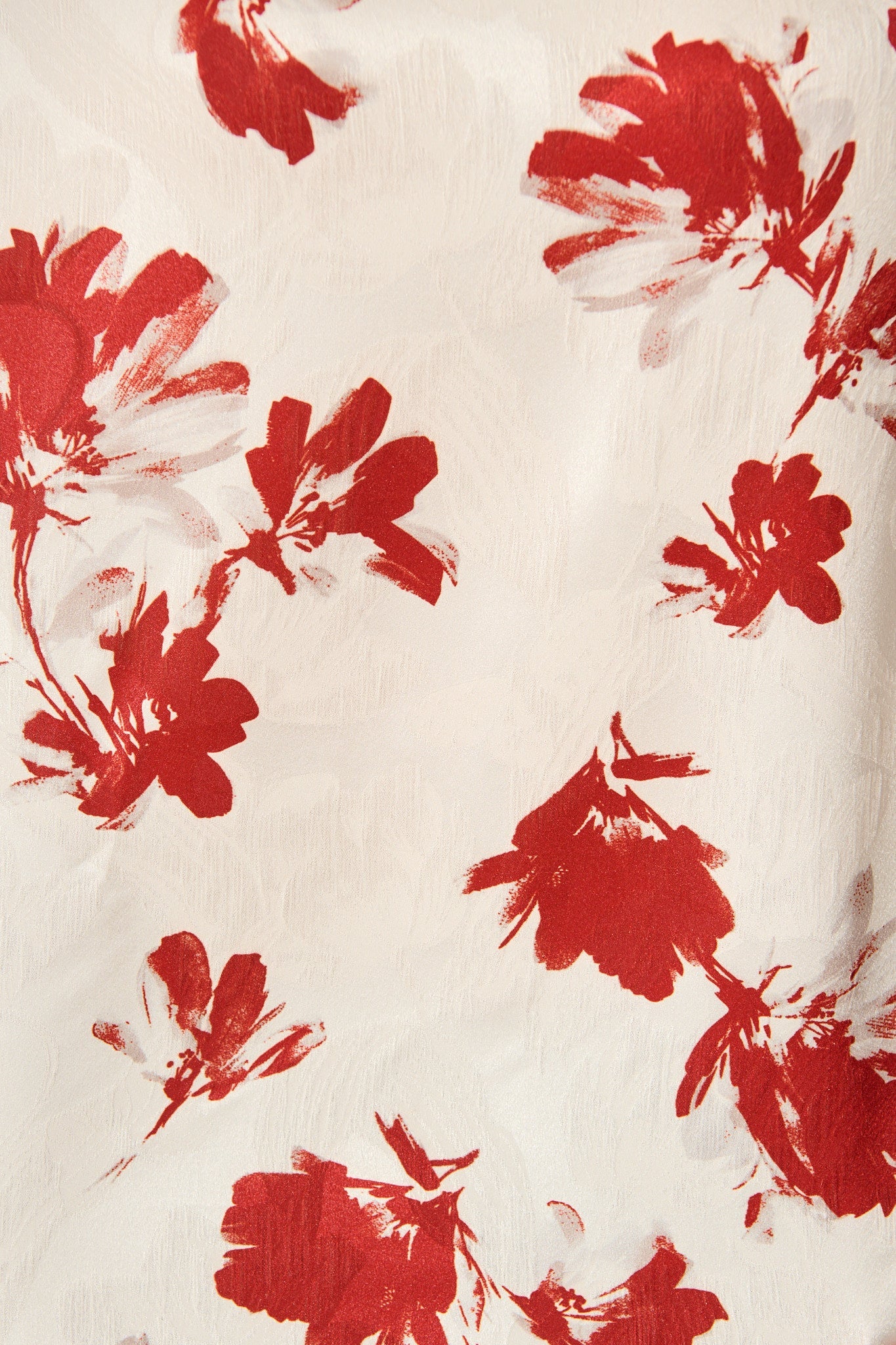 Azra Top in Cream with Red Floral