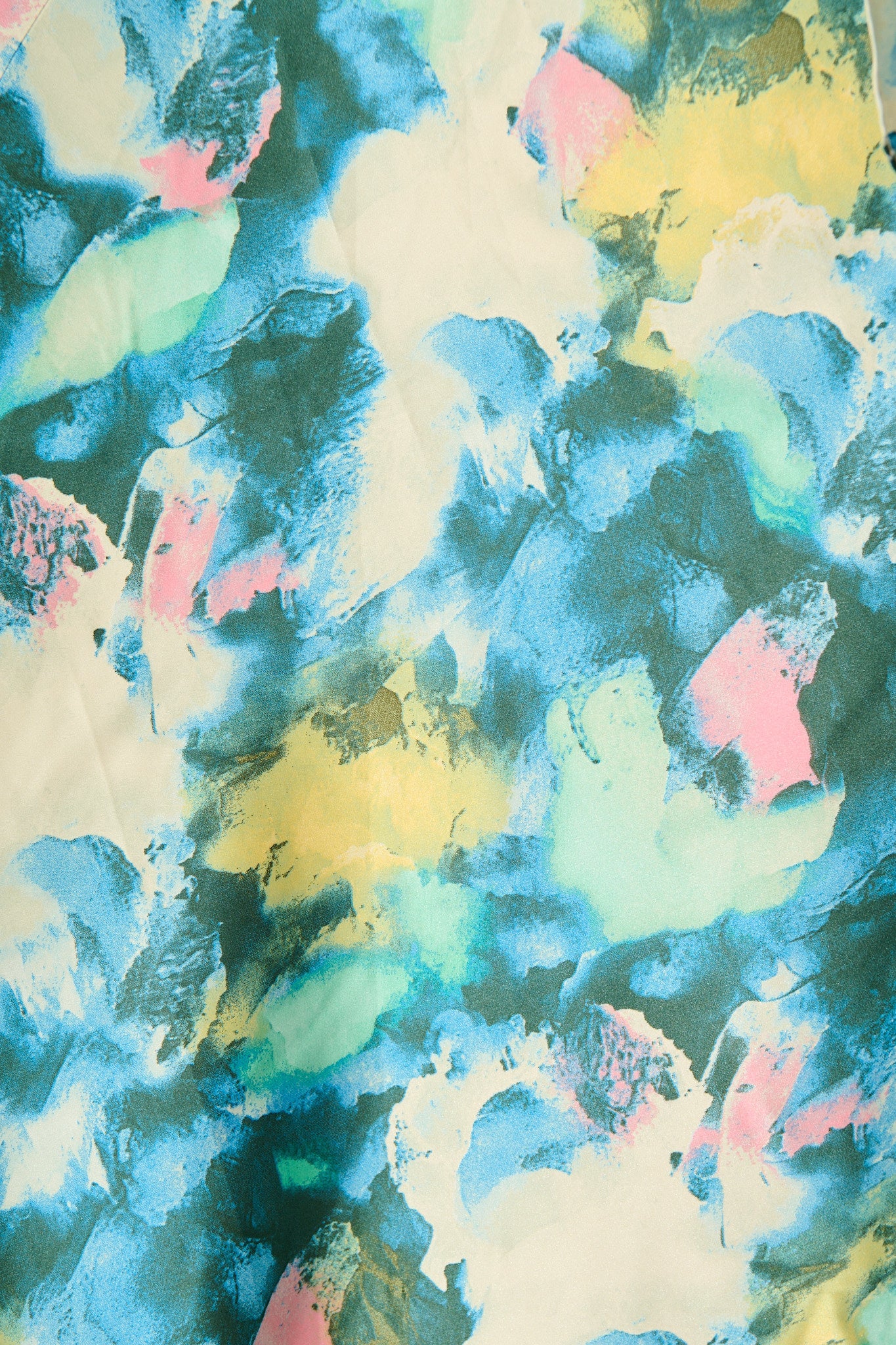 Iris Belle Maxi Dress in Blue Multi Watercolour Satin