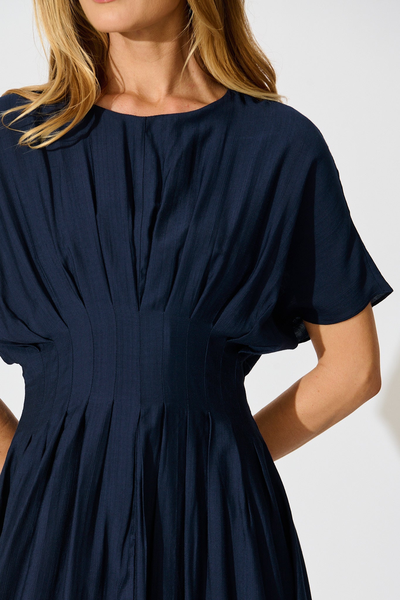 PRE ORDER Elegance Echo Maxi Dress in Navy