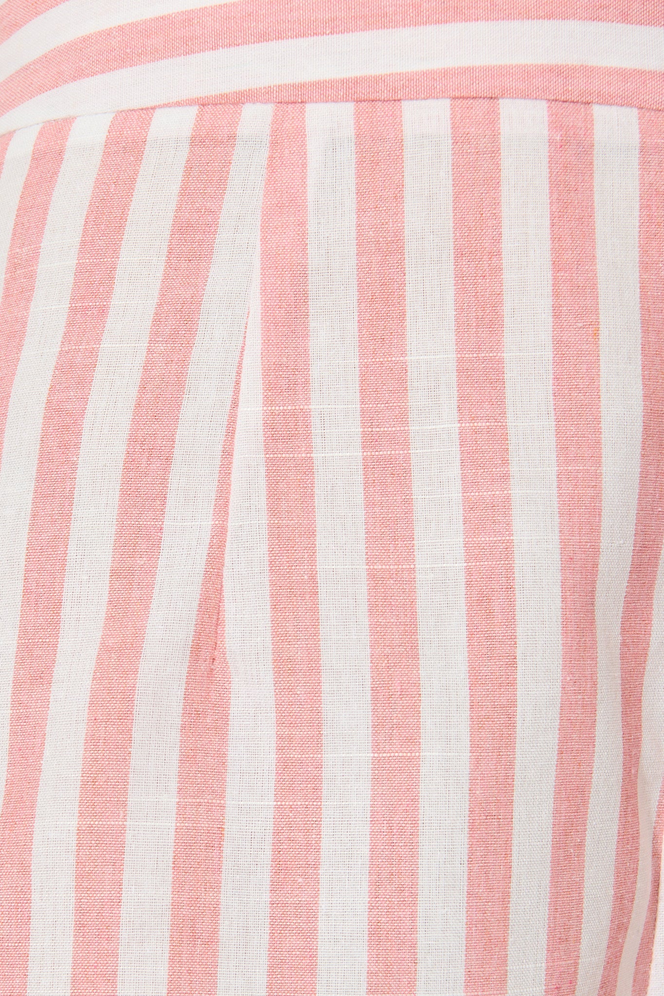 Leila Short in Pink Stripe Cotton Blend