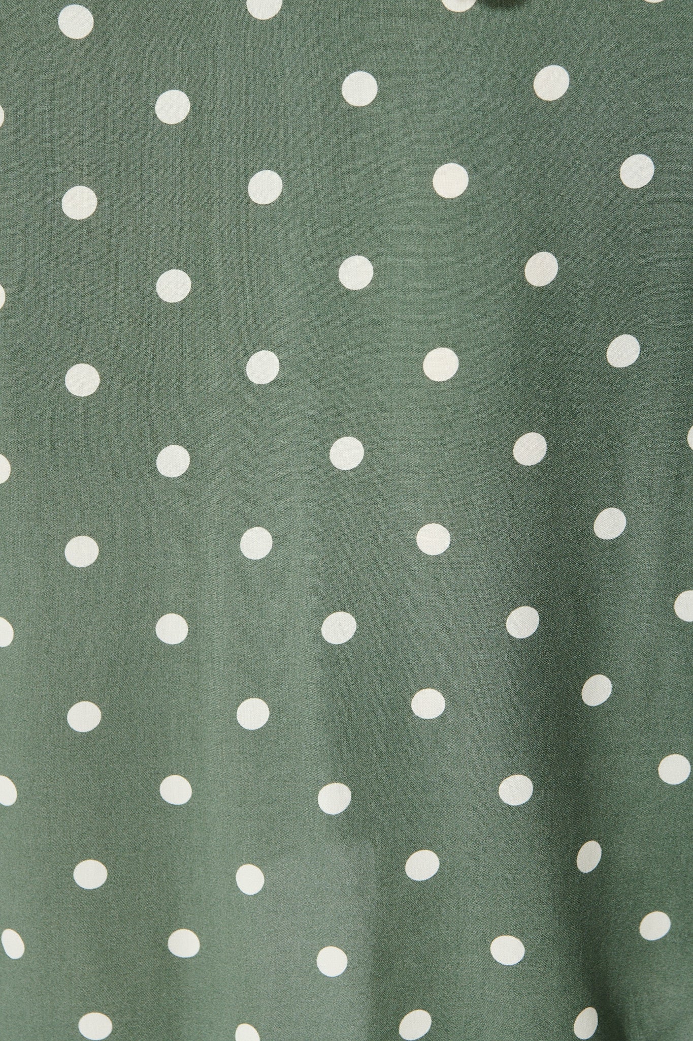 Noree Midi Dress in Khaki with White Polka Dot