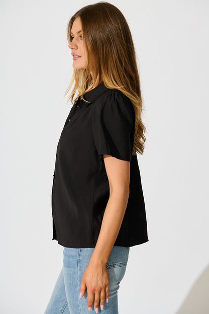 Simplicity in Lace Shirt in Black