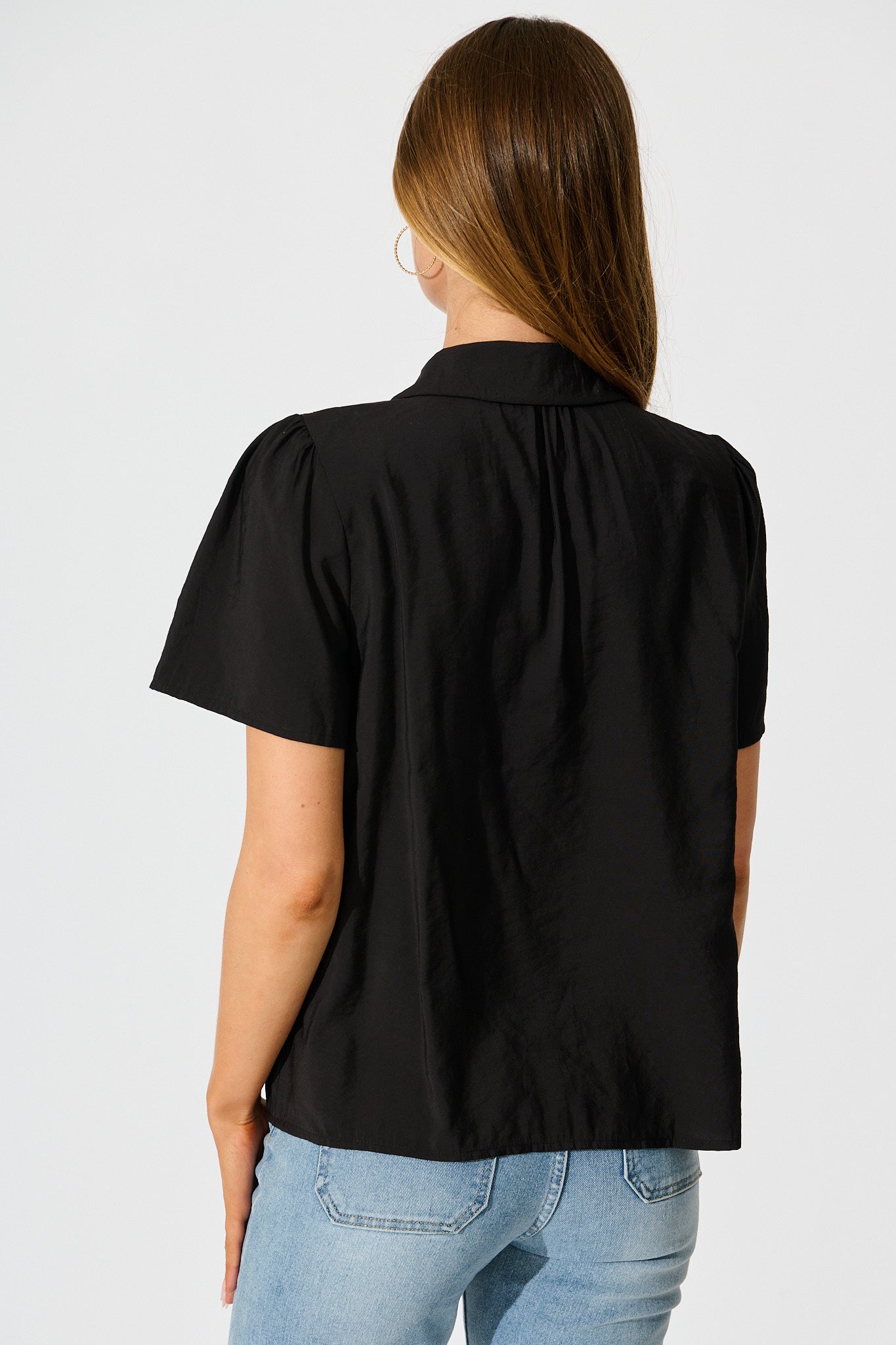 Simplicity in Lace Shirt in Black