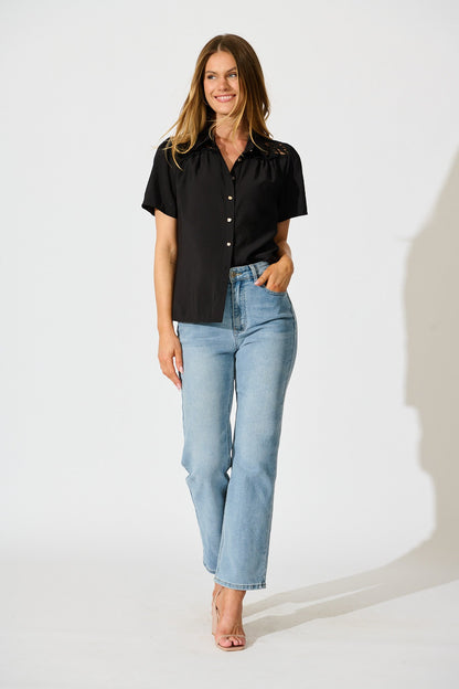 Simplicity in Lace Shirt in Black