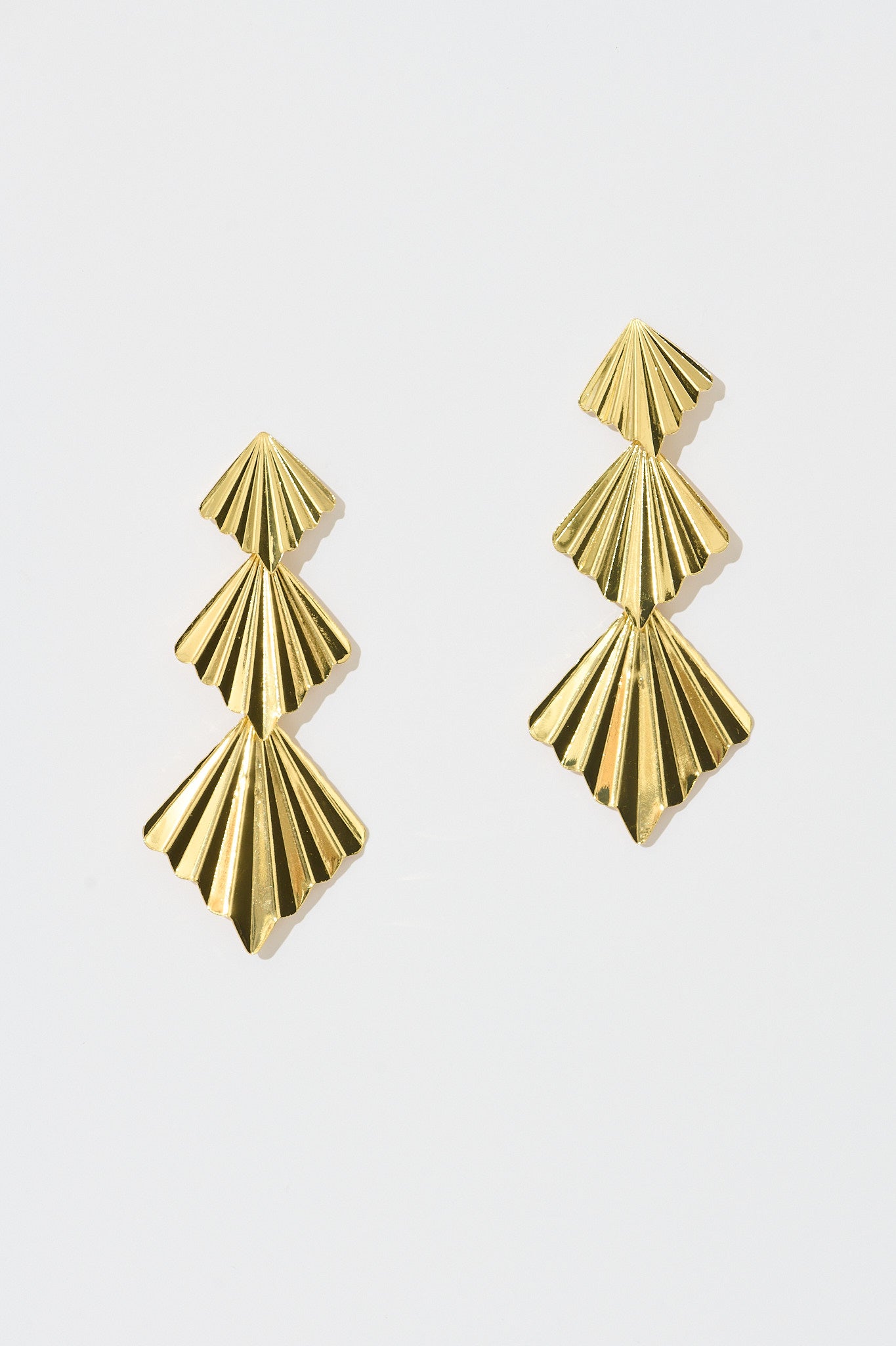 Ruby Drop Earrings in Gold