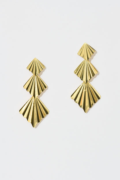 Ruby Drop Earrings in Gold
