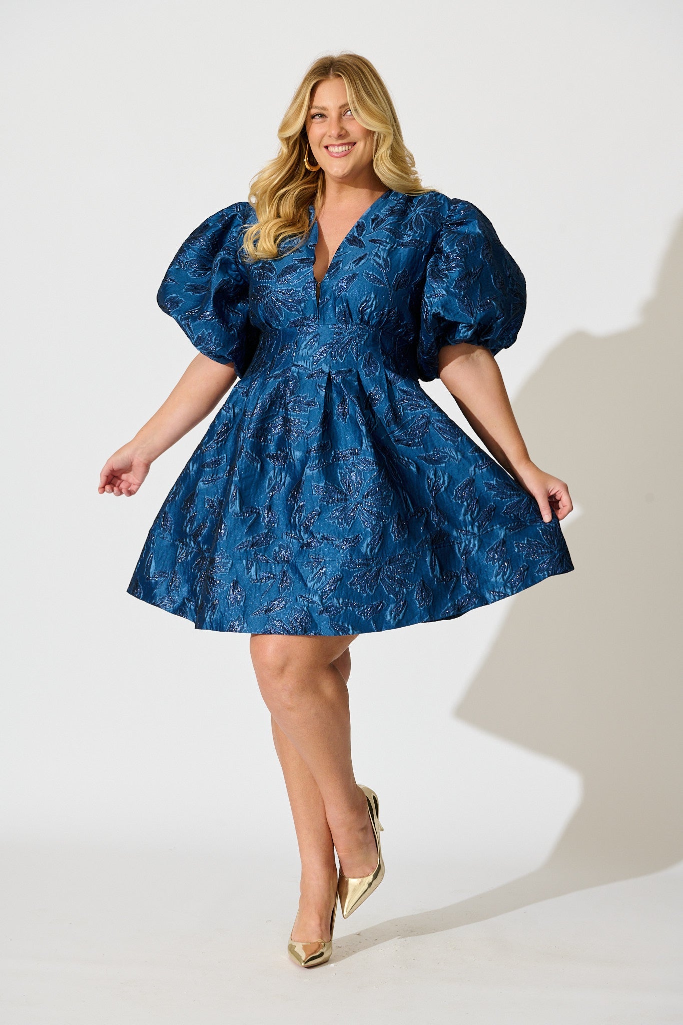 Paris Dreamer Dress in Navy Jacquard