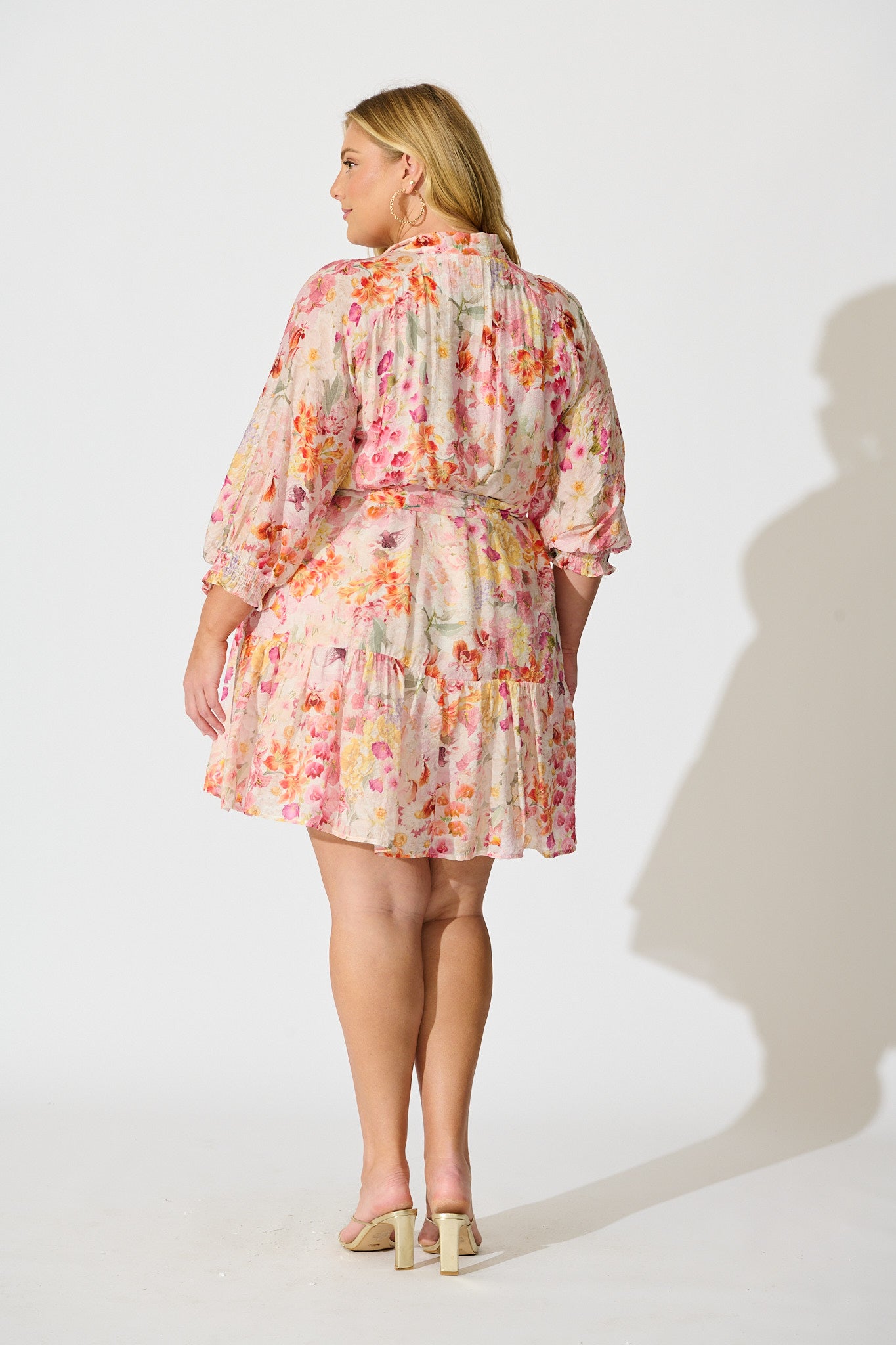 Blush Botanica Dress in White with Multi Blush Floral
