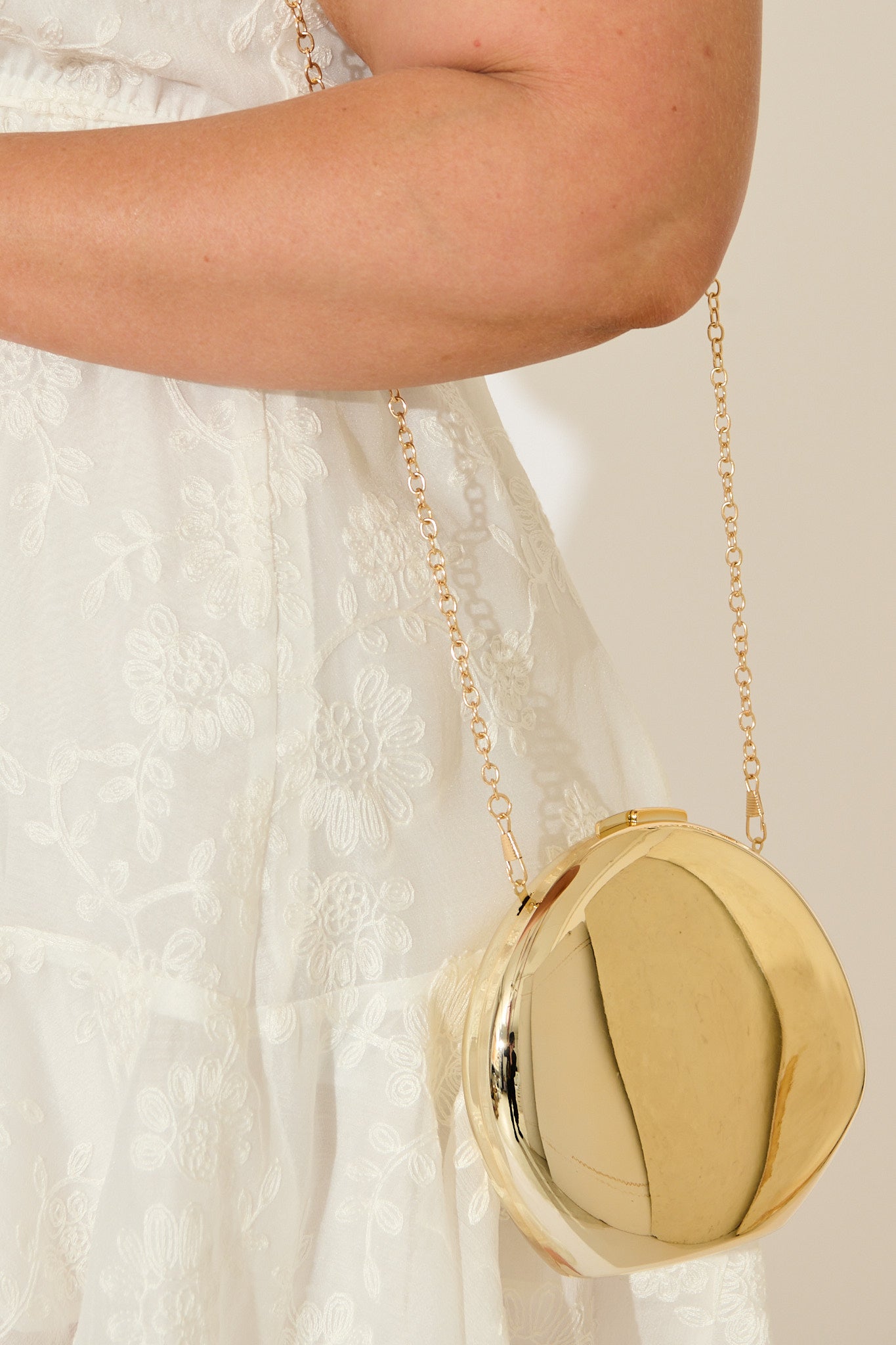 Celeste Clutch in Gold Metallic