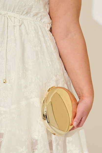 Celeste Clutch in Gold Metallic