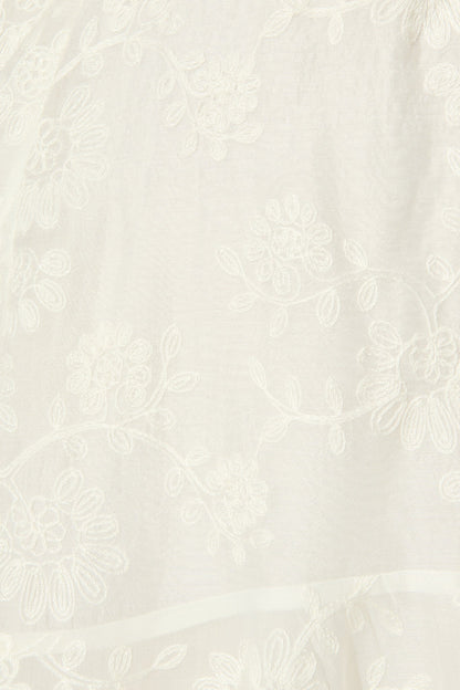 Embroidered Grace Dress in White