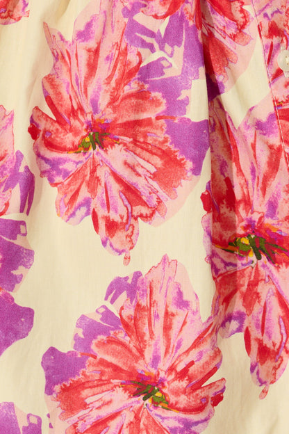 Laviana Dress in Pink Floral Print Cotton