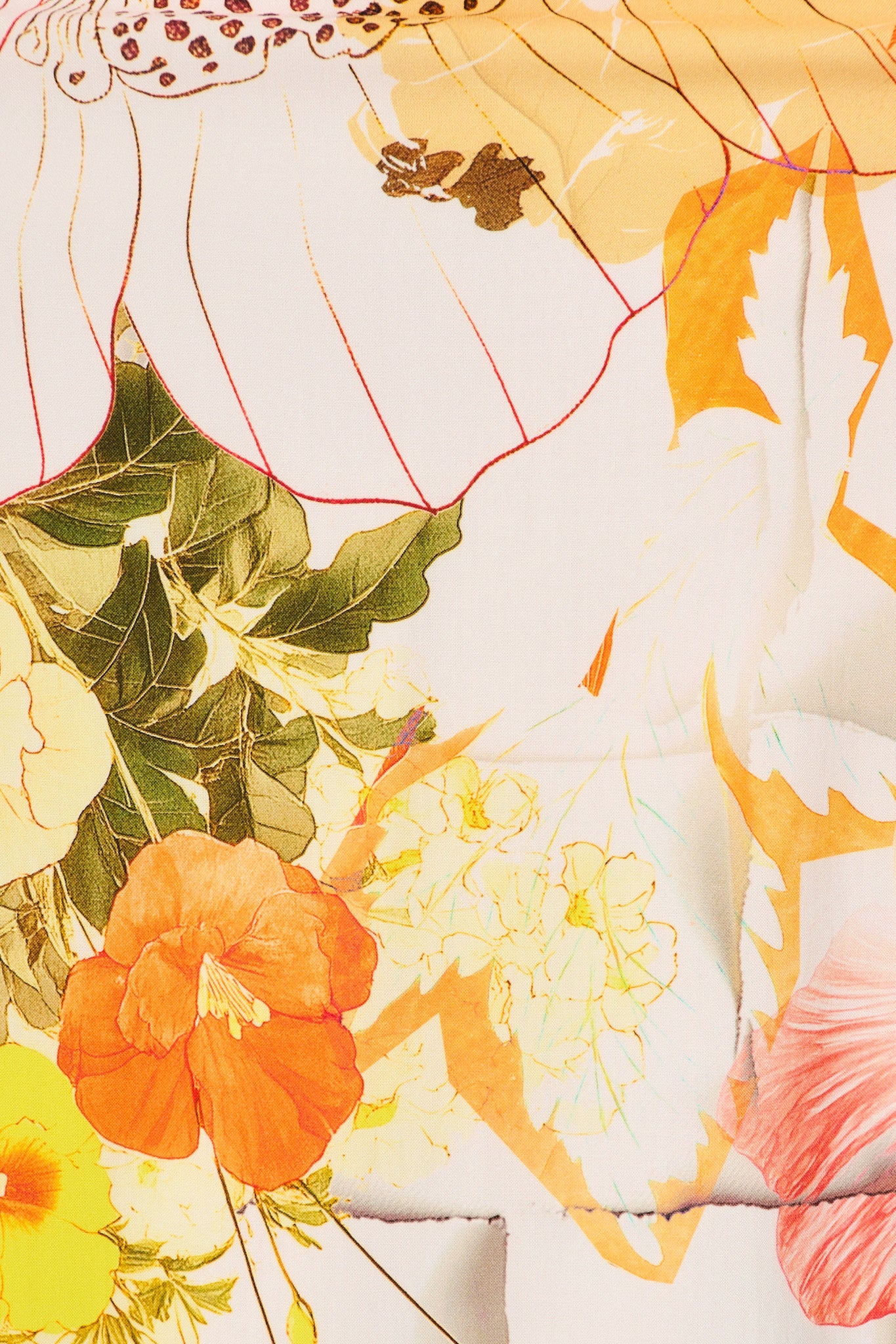 Oriana Maxi Wrap Dress in Orange Multi Floral