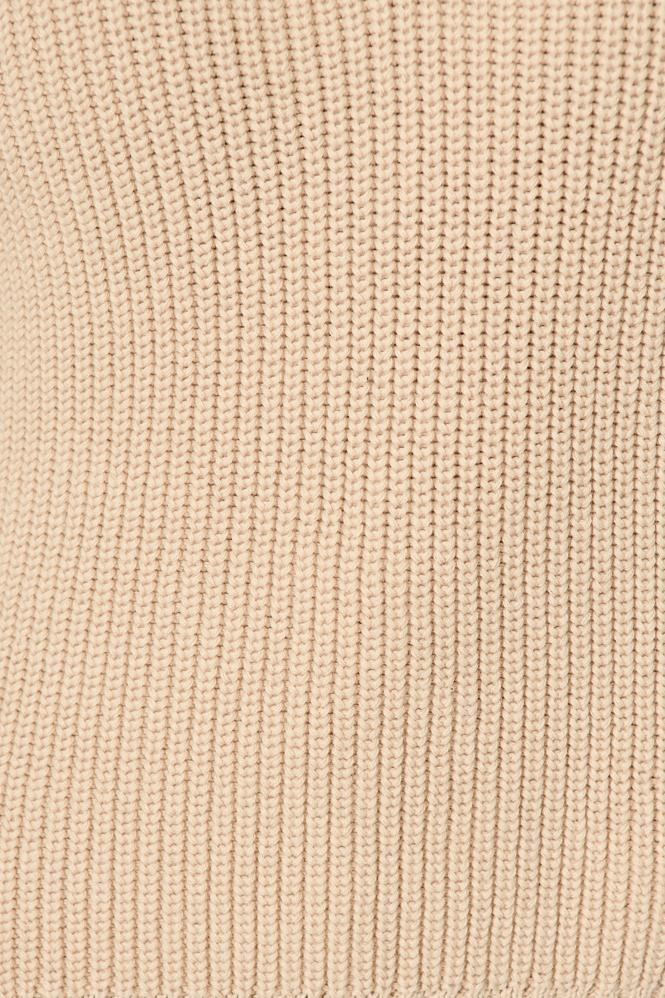 Lauretta Knit Top in Beige Cotton