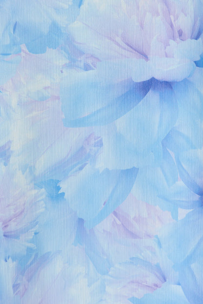 Maelis Maxi Dress in Blue Floral Chiffon