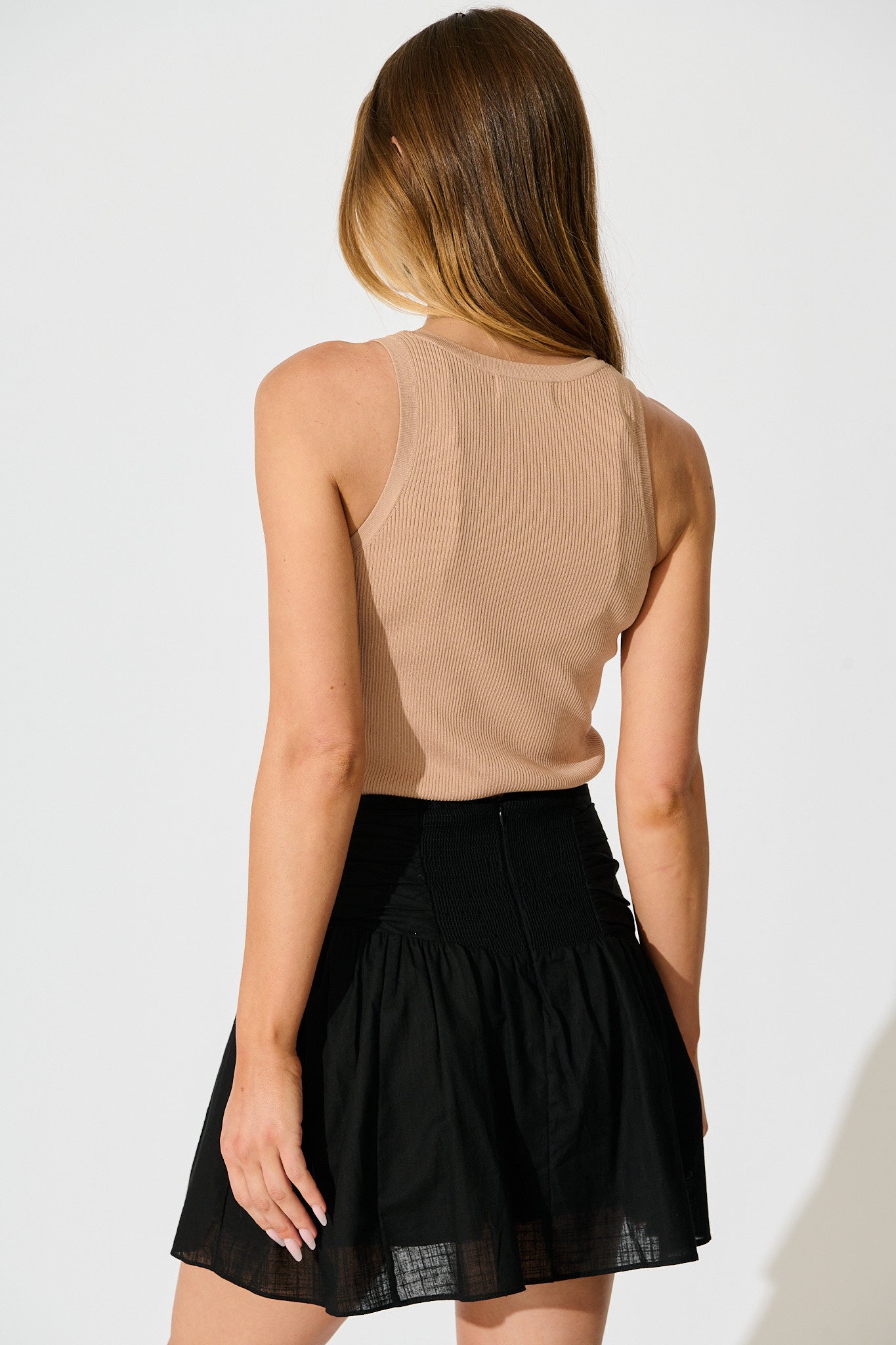 Shaina Skirt in Black Linen Blend