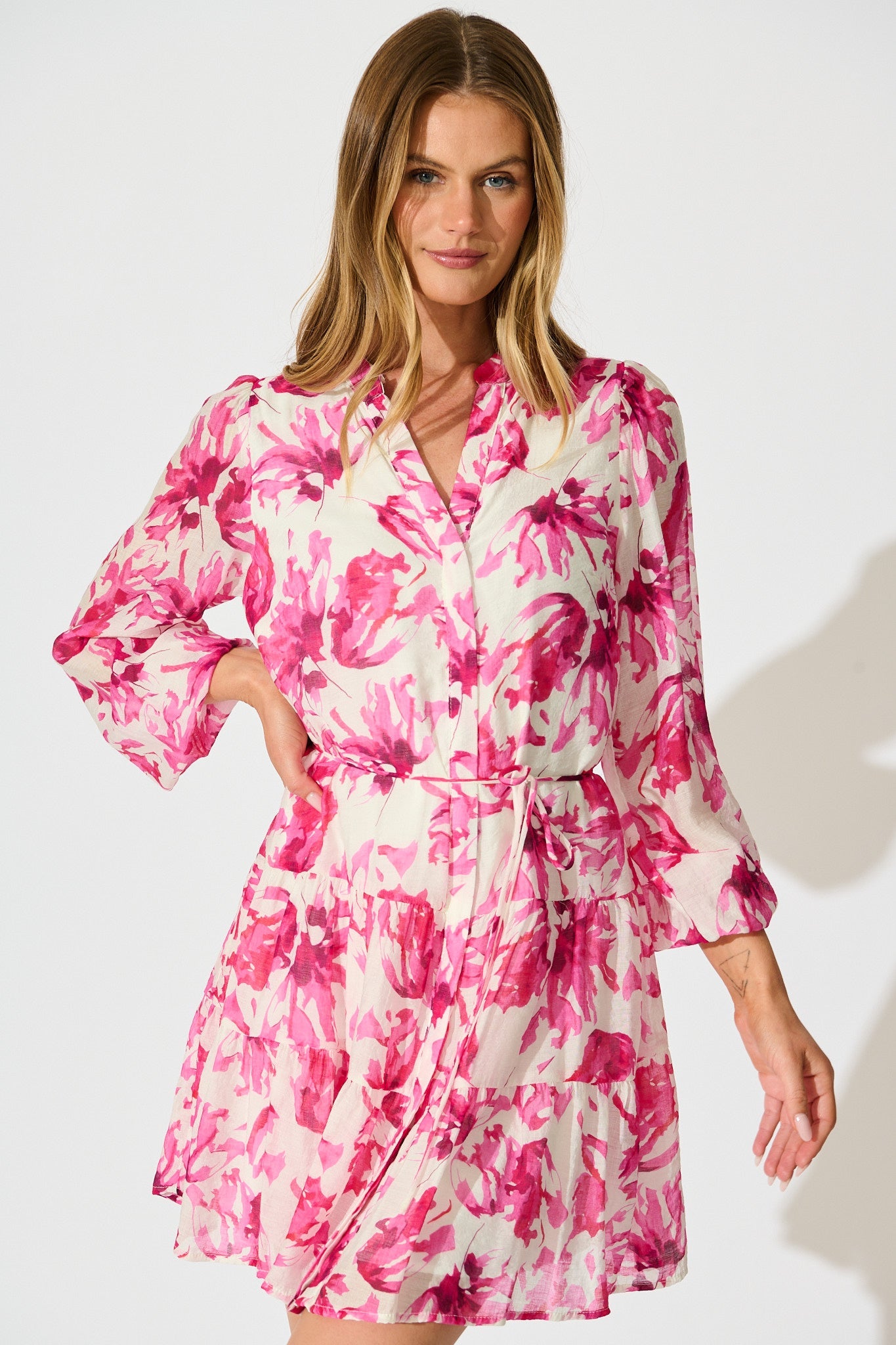 Philomena Dress in Pink Floral
