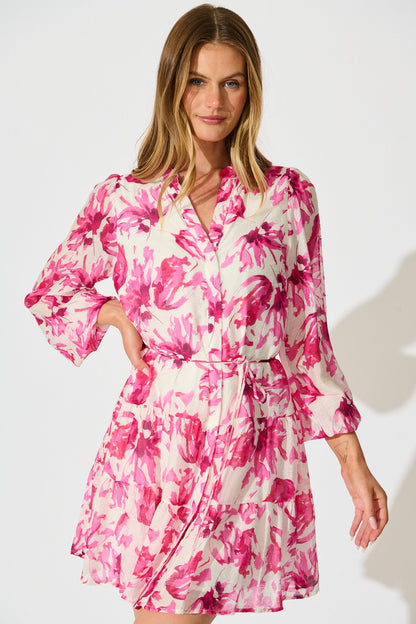 Philomena Dress in Pink Floral