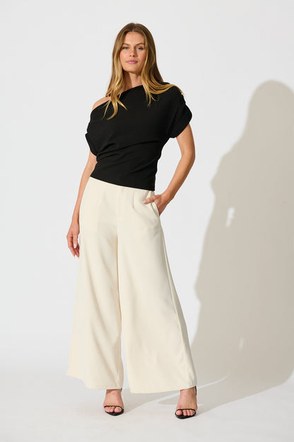 Pia Off Shoulder Top in Black