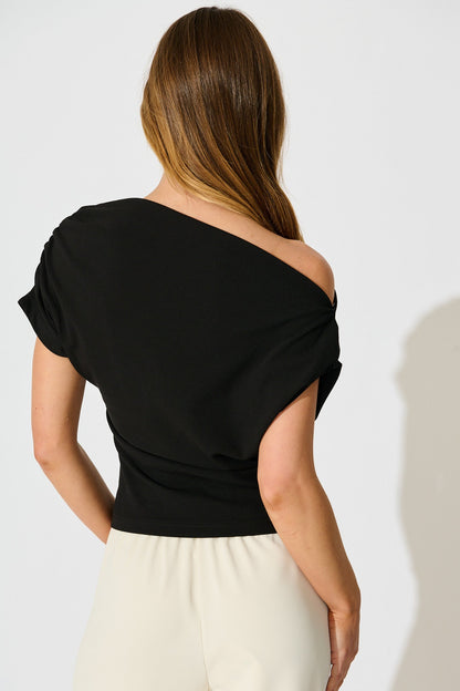 Pia Off Shoulder Top in Black