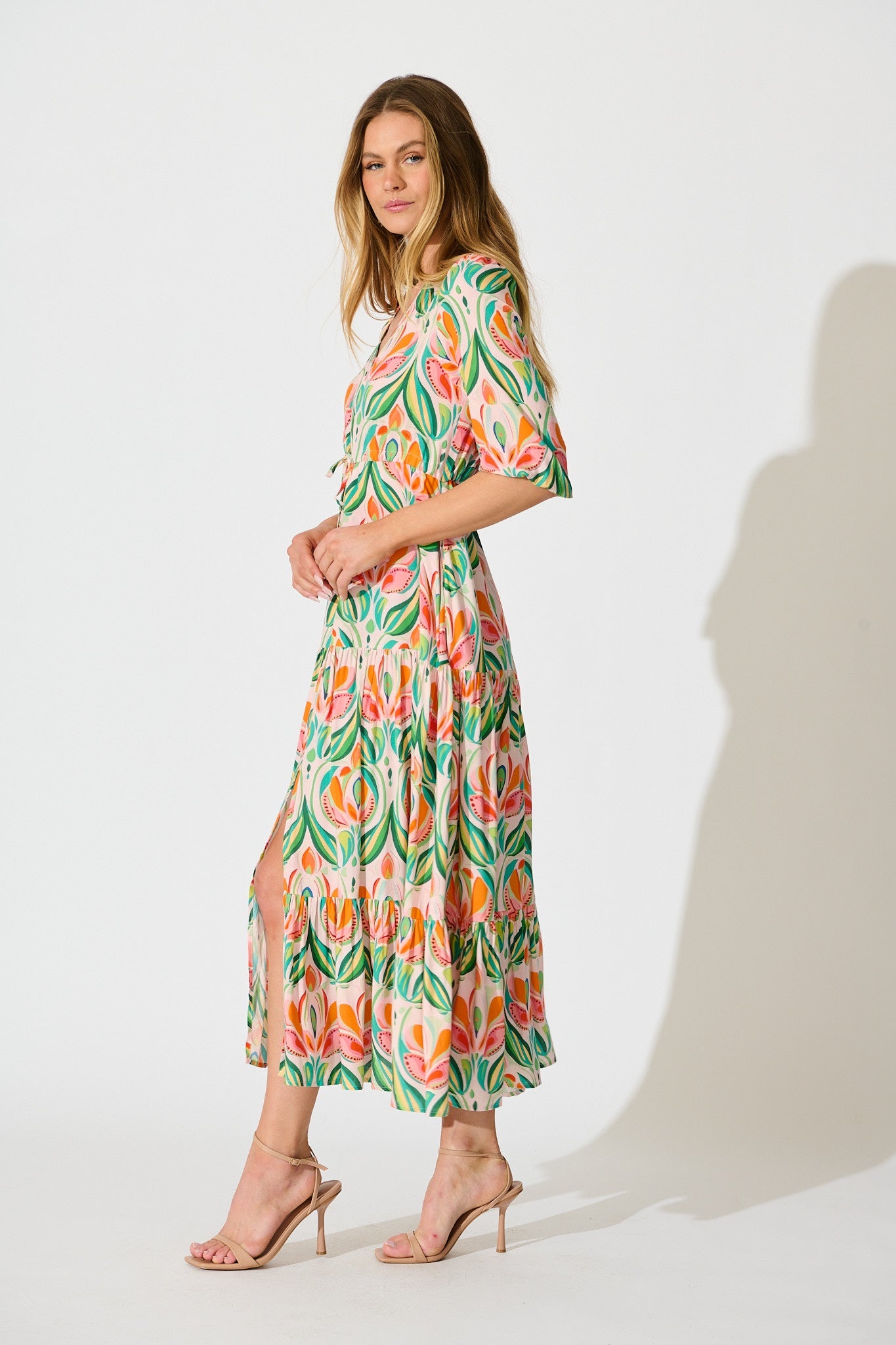 Danielle Maxi Dress in Multi Print