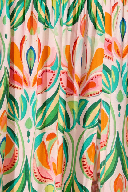 Danielle Maxi Dress in Multi Print