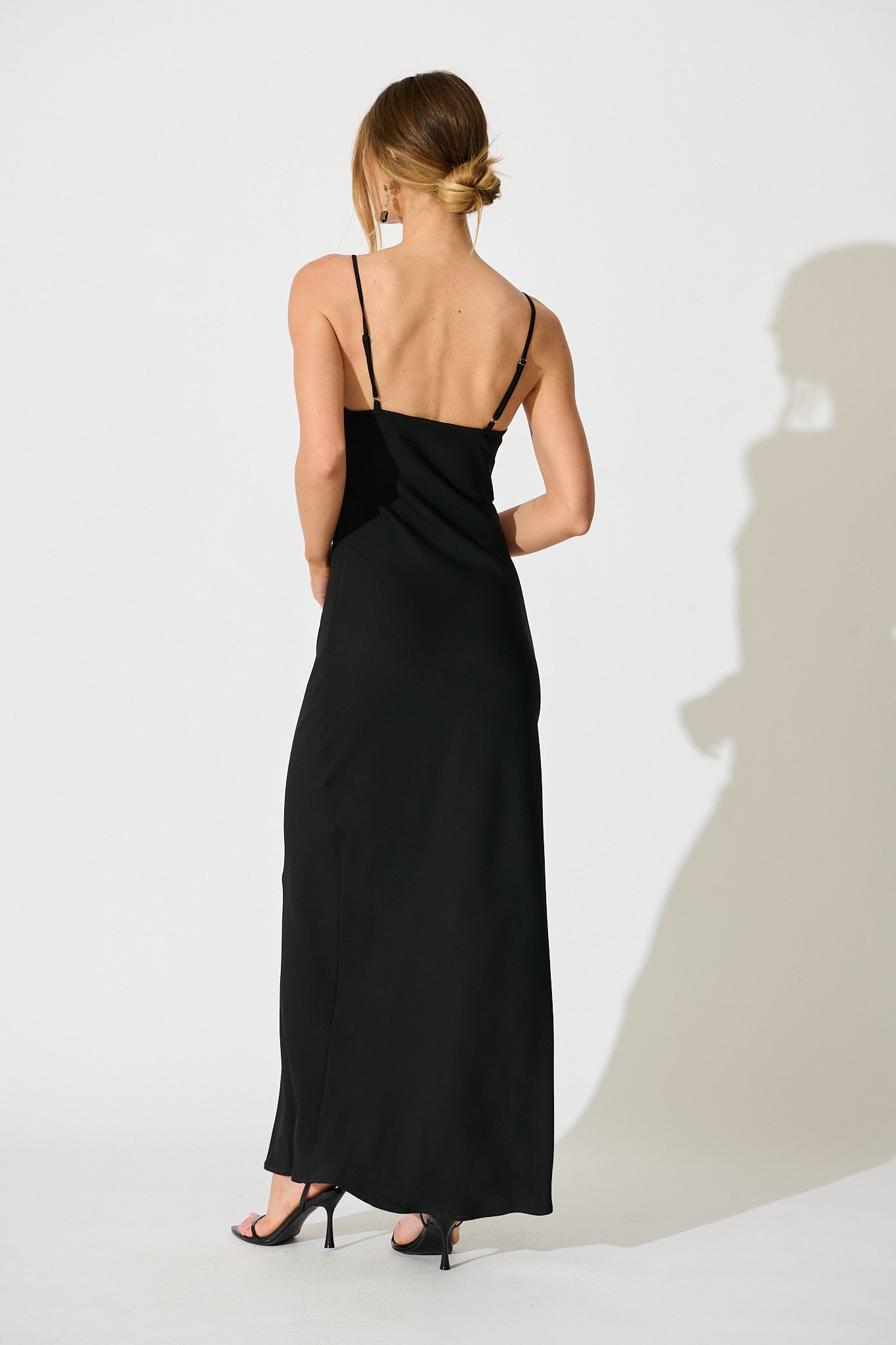Lush Reverie Maxi Dress in Black