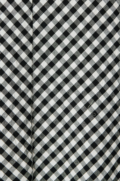 Amor Maxi Skirt in Black and White Gingham Cotton