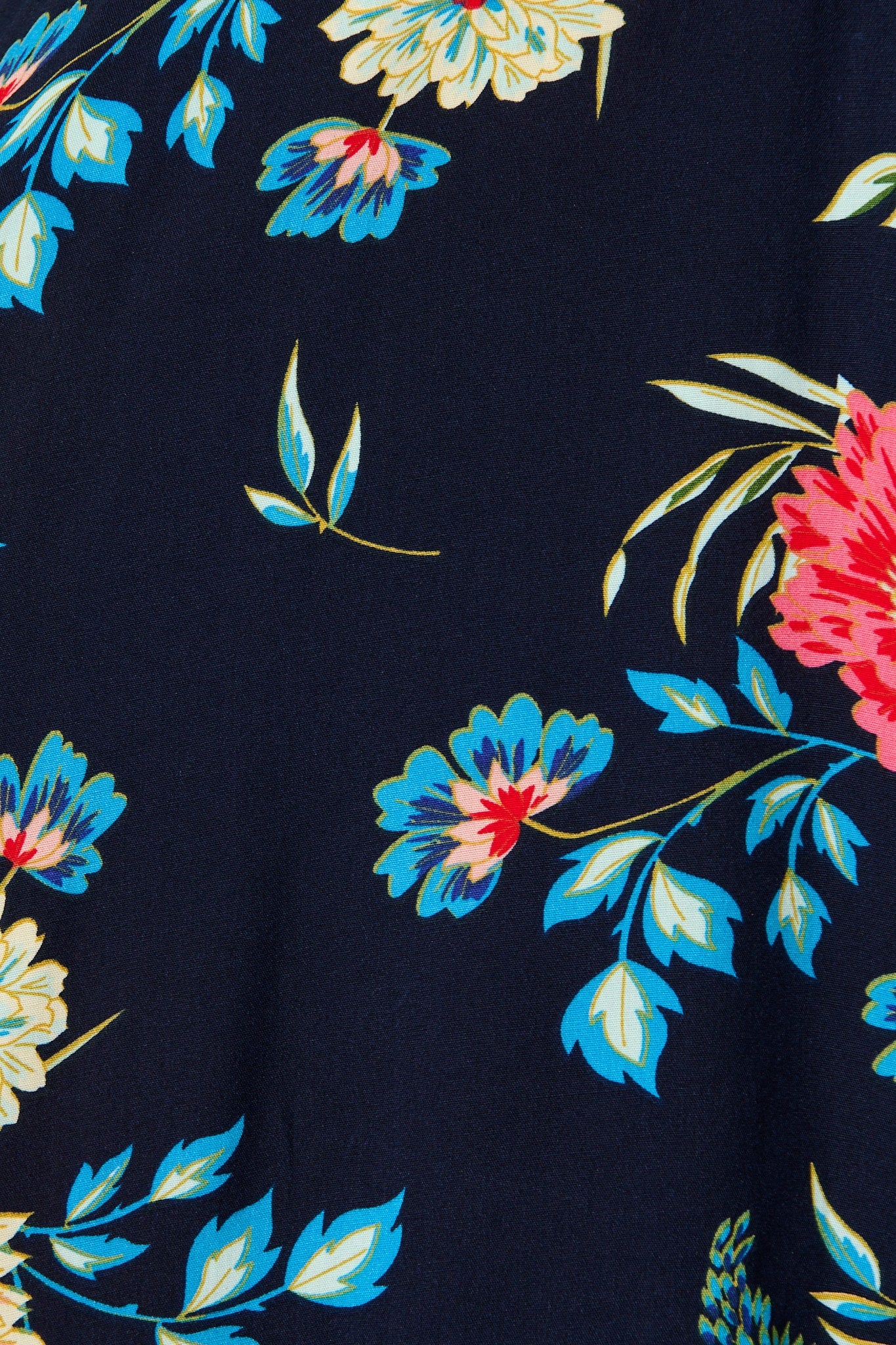 Undine Dress in Navy with Multi Floral