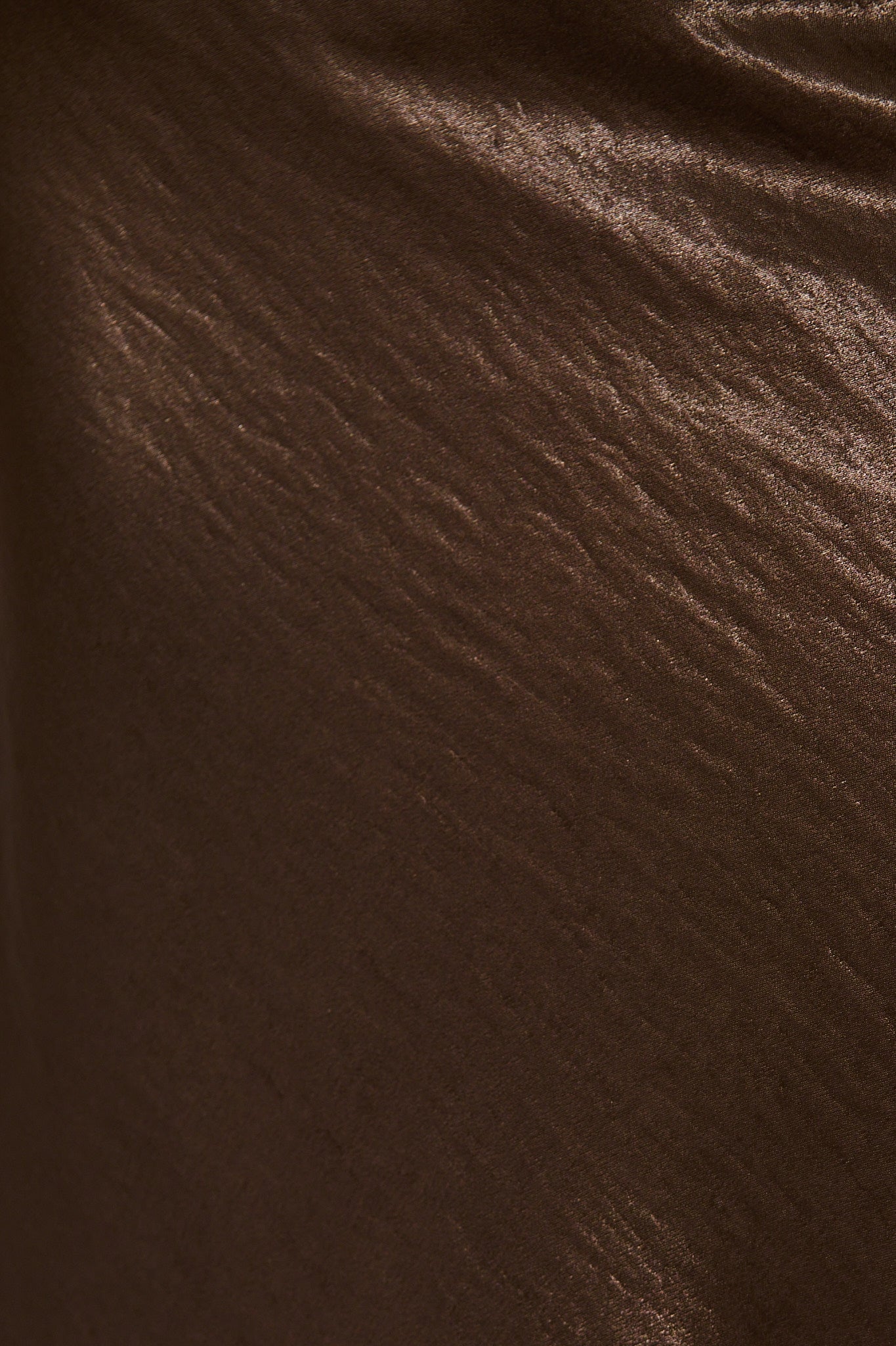 Satin Poise Midi Skirt in Chocolate