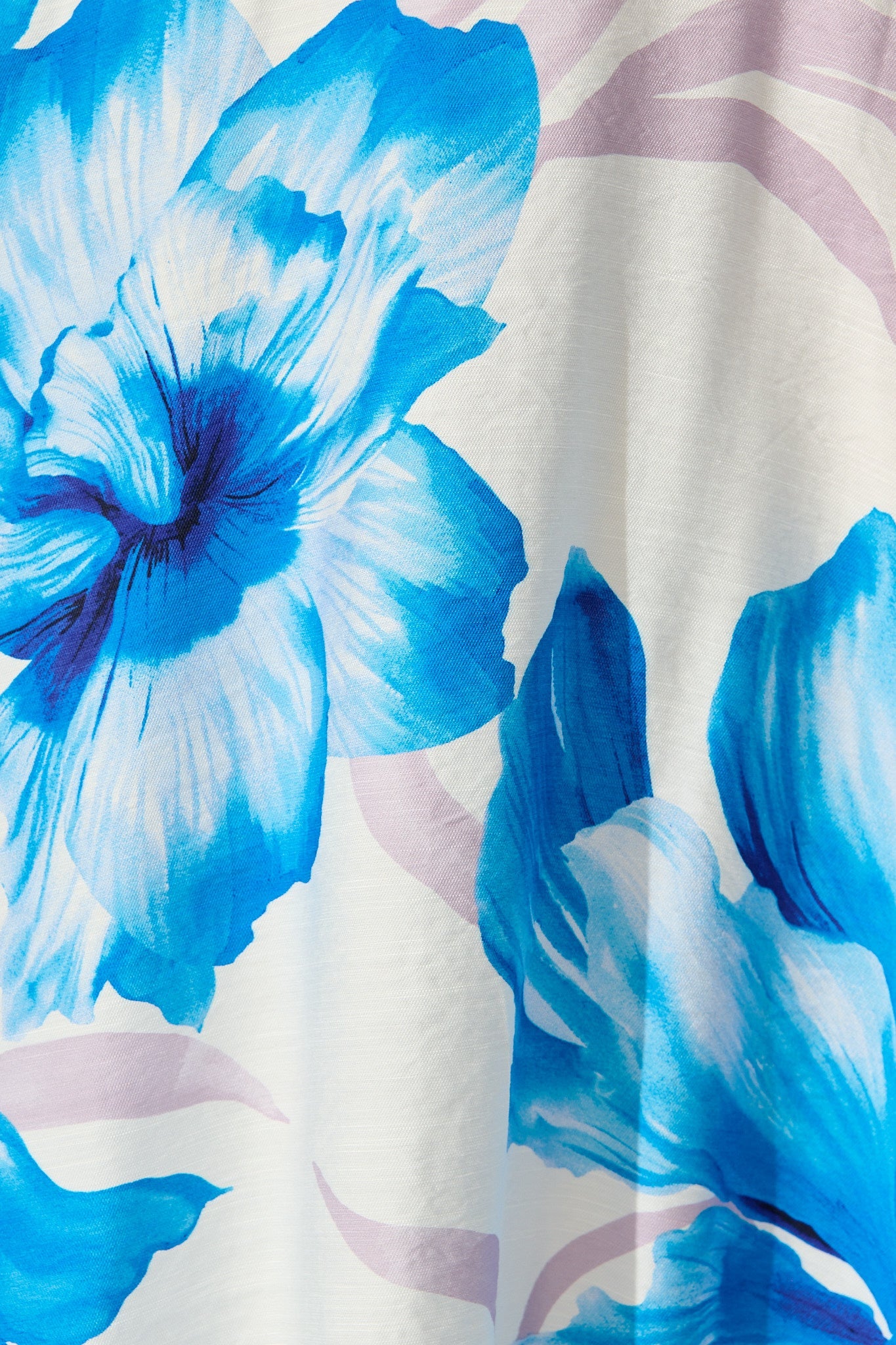 Indira Maxi Dress in White with Blue Floral