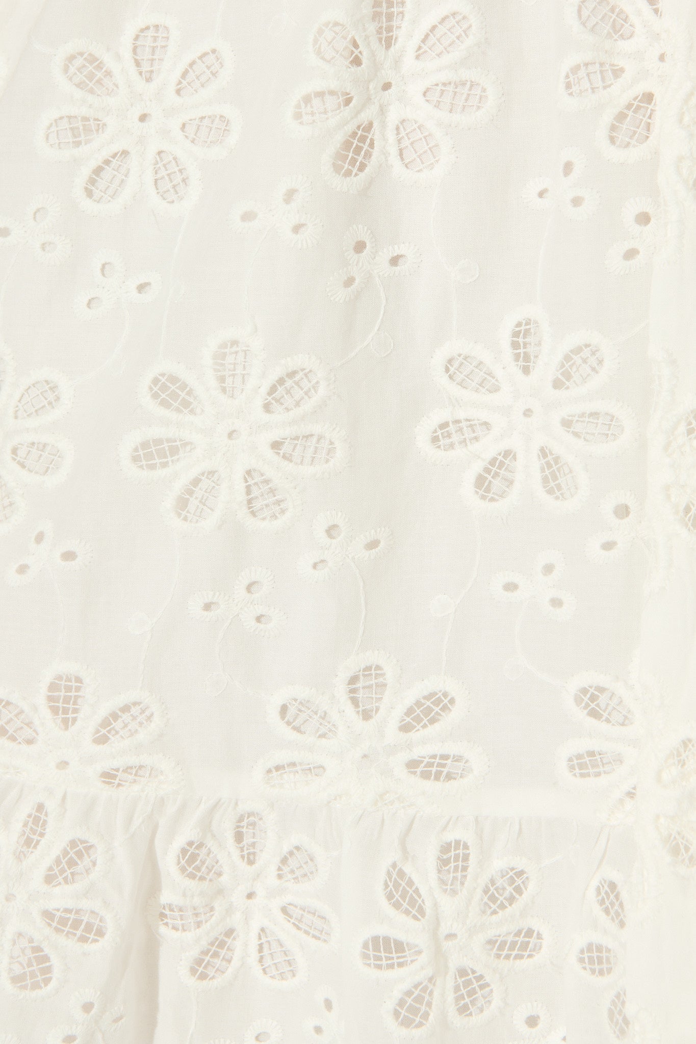 Juliette Dress in White Broderie Cotton